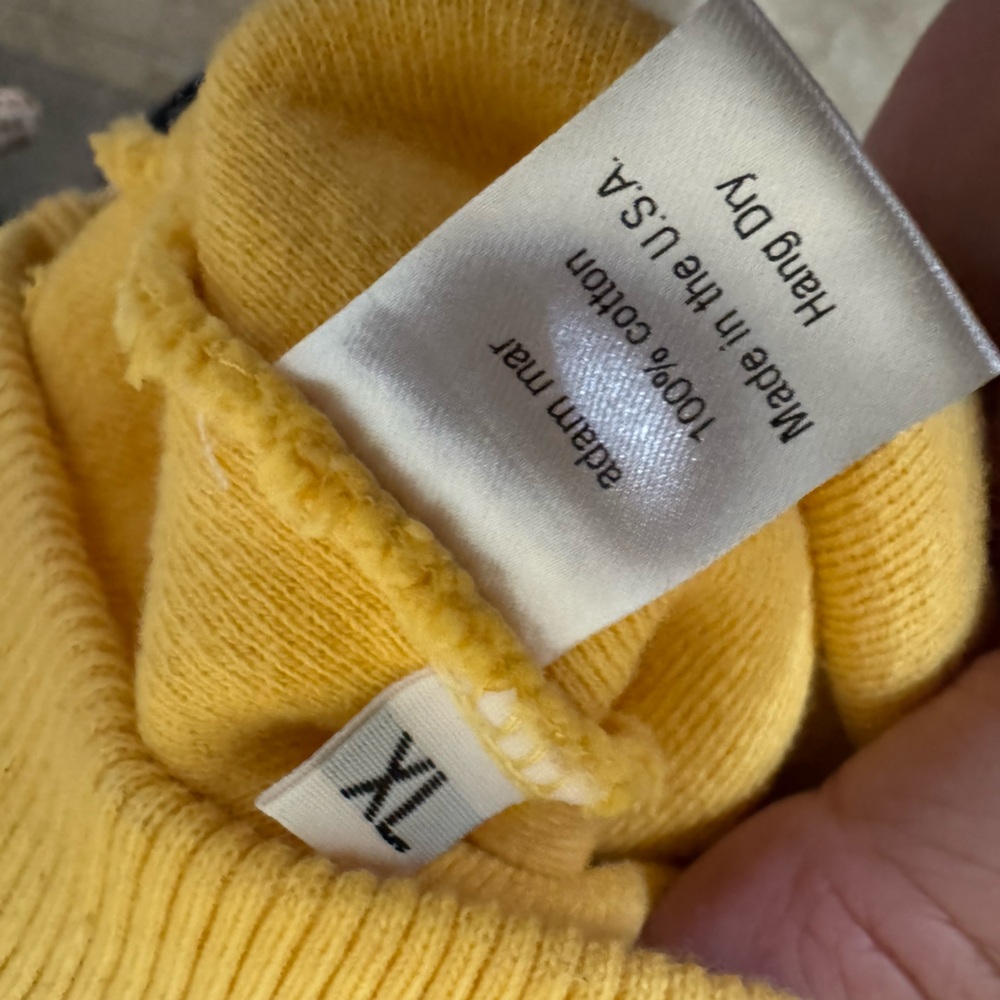Light Muted Yellow ADAM MAR High End Surf Hoodie Men’s XL MINTY - Picture 3 of 4